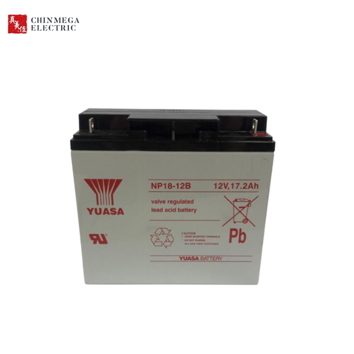 Yuasa NP18-12B Sealed Lead Acid Battery (12V, 17.2Ah)