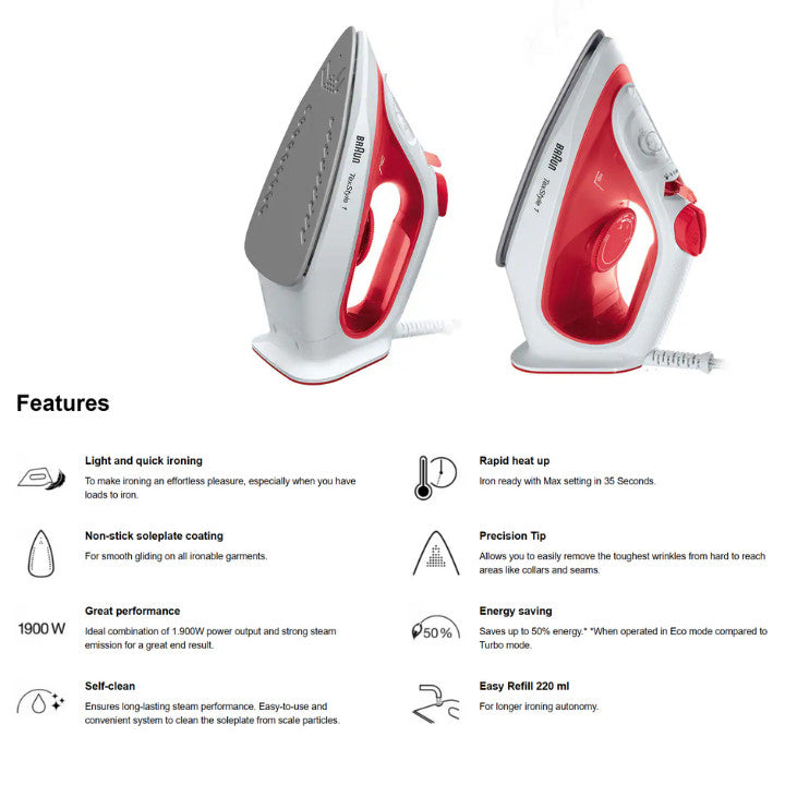 Braun TexStyle 1 Steam Iron SI 1040 Green/white | SI 1019 Red/white