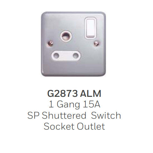 MK Metalclad K-Series 13A Metal Socket 1 / 2 Gang with Box
