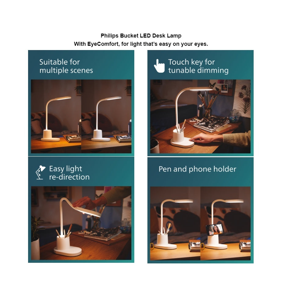 Philips LED Mini Rechargeable Table Lamp for Study DSK214