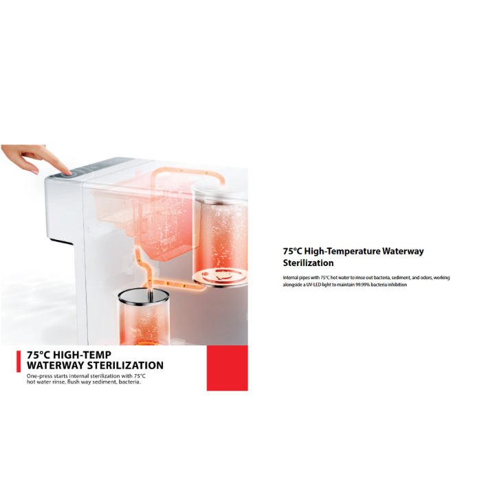TOSHIBA Origin Pure Countertop Water Purifier TWP-W2255TSG(W) l UV LED Light 3 Temperature