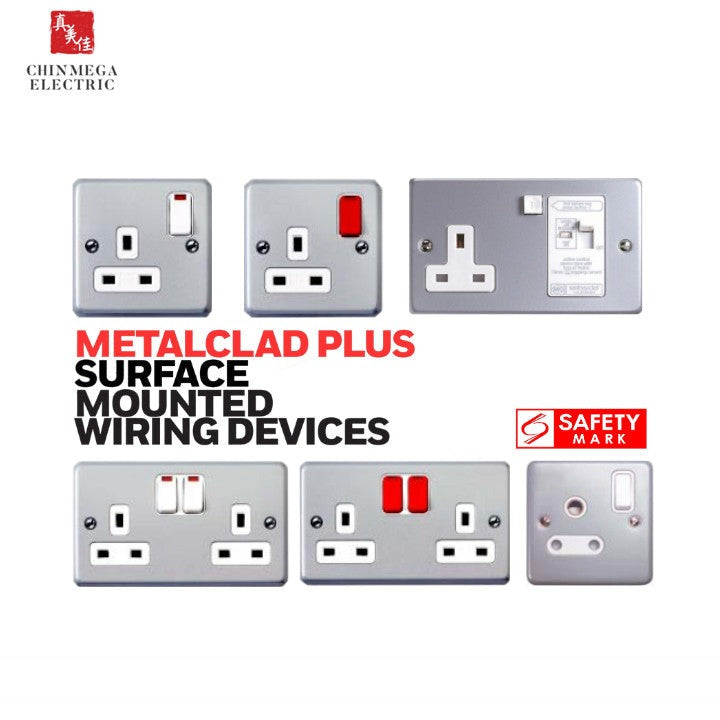 MK Metalclad K-Series 13A Metal Socket 1 / 2 Gang with Box