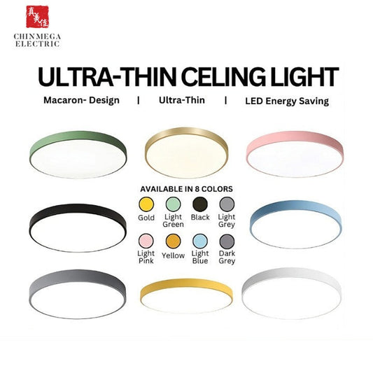 Macaron Tri-Color LED Ceiling Light