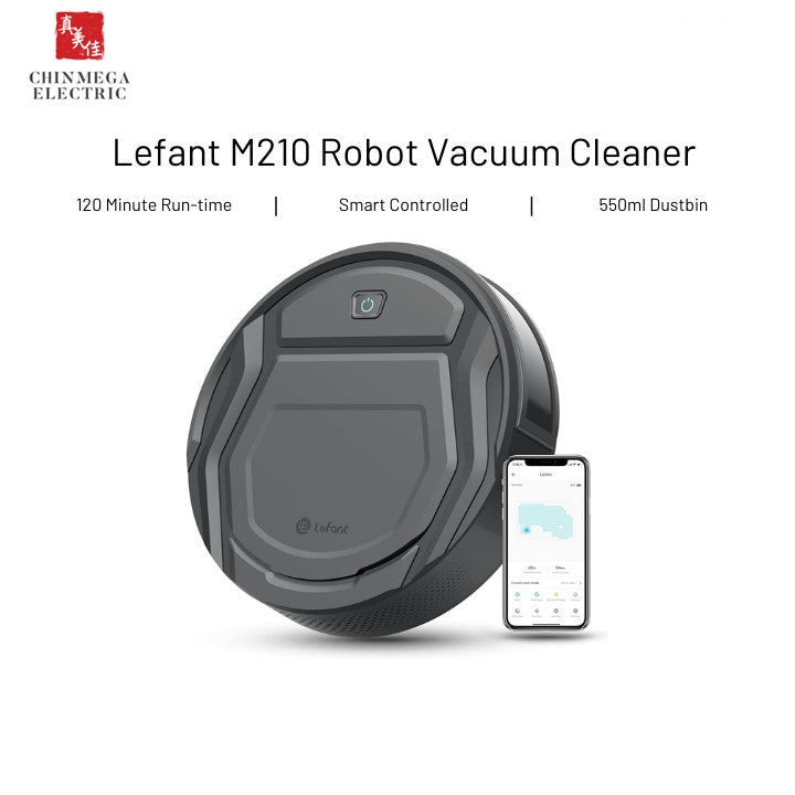 Lefant 4000 Pa M210 Robot Vacuum | Clean 1300sft² in 120 min | Dustbin 500ml