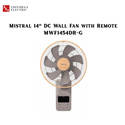 Mistral 14" DC Wall Fan with Remote MWF1454DR-G
