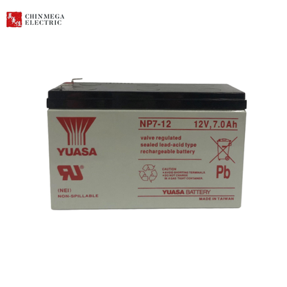 Yuasa NP7-12 Sealed Lead Acid Battery (12V, 7Ah)
