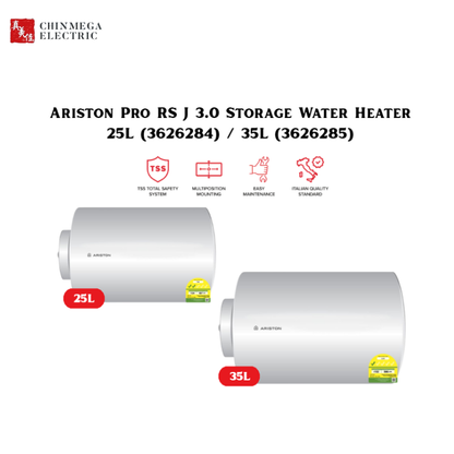 Ariston Pro RS J 3.0 (25L / 35L) Storage Water Heater