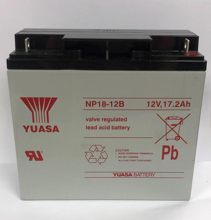 Yuasa NP18-12B Sealed Lead Acid Battery (12V, 17.2Ah)