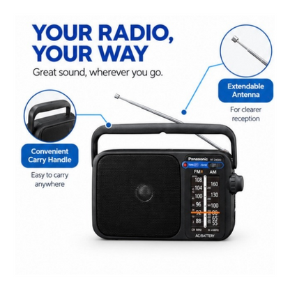 Panasonic RF-2400D Portable AM/FM Radio
