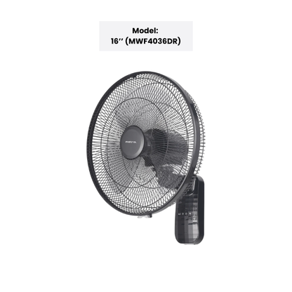 Mistral BLDC Wall Fan with Remote 16" (MWF4036DR) / 18" (MWF1810DR)