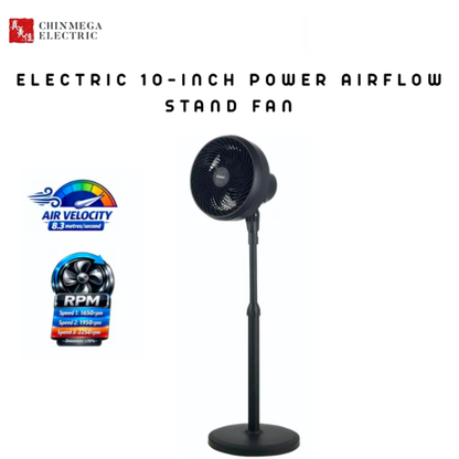 Takahi 8110 Electric 10-Inch Power Airflow Stand Fan