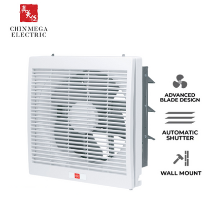 KDK Automatic Shutter Louver Type Wall Mounted Ventilating Fan 20 / 25 / 30 ALA