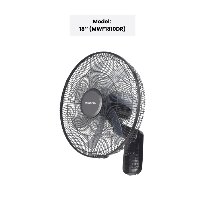 Mistral BLDC Wall Fan with Remote 16" (MWF4036DR) / 18" (MWF1810DR)