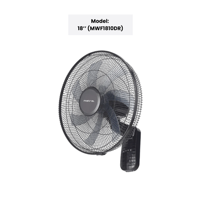 Mistral BLDC Wall Fan with Remote 16" (MWF4036DR) / 18" (MWF1810DR)