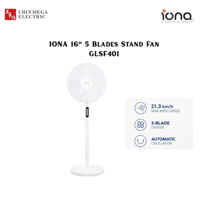 IONA 16" 5 Blades Stand Fan GLSF401