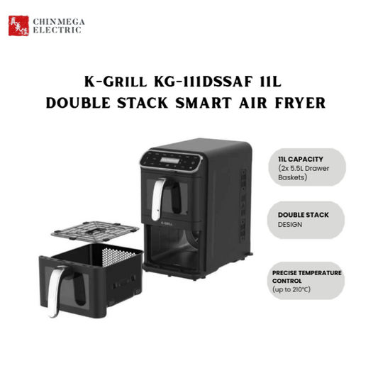 K-GRILL 11L Double Stack Smart Air Fryer KG-111DSSAF
