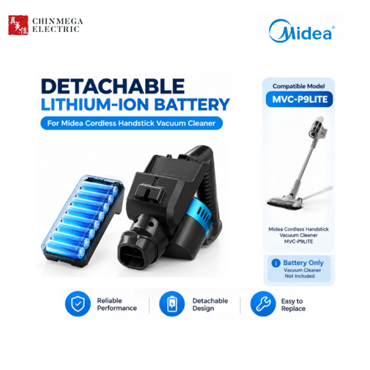 Midea Replacement Lithium-Ion Battery for MVC-P9LITE (does not include vacuum cleaner)