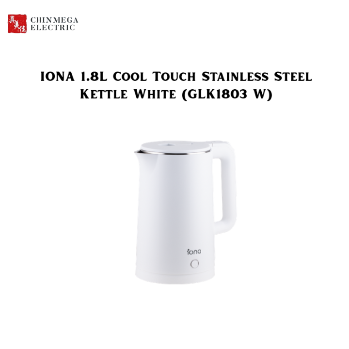 IONA 1.8L Cool Touch Kettle White GLK1803-W