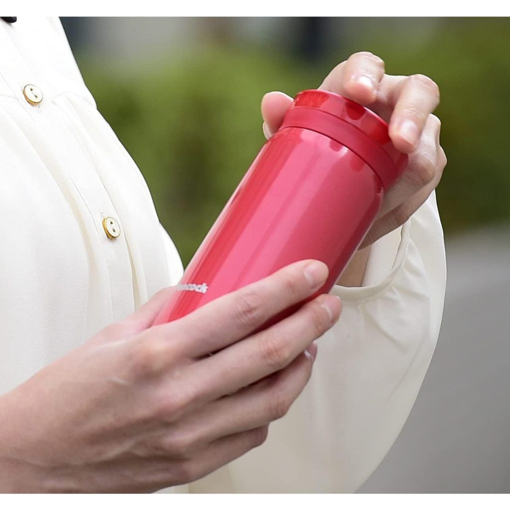 Peacock Compact 0.2L Thermal Vacuum Bottle Mug (AKB-20AK / ABK-20RS) - Red Pink / Navy Blue