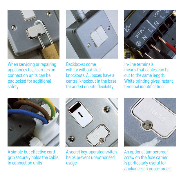 MK Metalclad K-Series 13A Metal Socket 1 / 2 Gang with Box