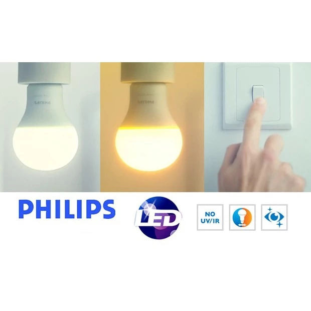 Philips LED A60 E27 Scene Switch Bulb | 2 Color in 1 Bulb & 3 Light in 1 Bulb