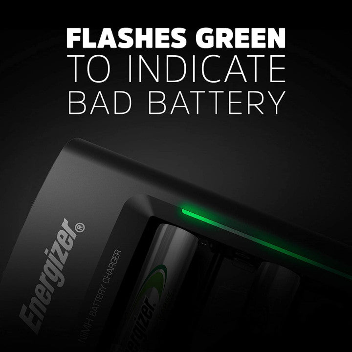 Energizer Accu Recharge Universal Charger (No Cell) For AA/AAA/C/D/9V Rechargeable Batteries