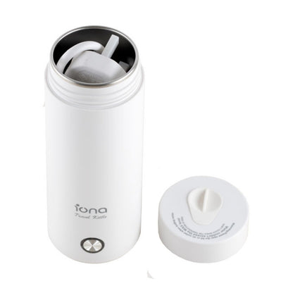 IONA 400ml Portable Electric Stainless Steel Travel Kettle - GLTK380 (White/ Pink)