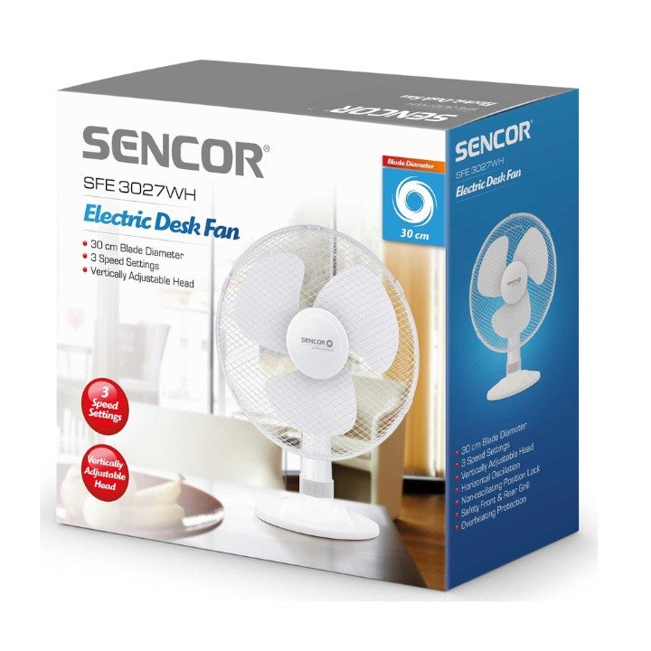 Sencor Desktop Fan | SFE 3027WH
