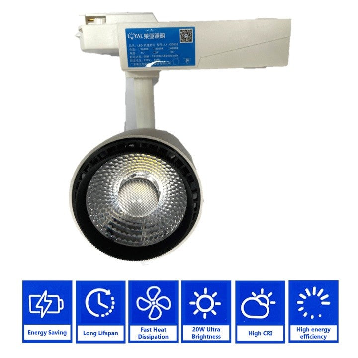 Loyal LED 20W Adjustable Track Light / 1M Track Bar
