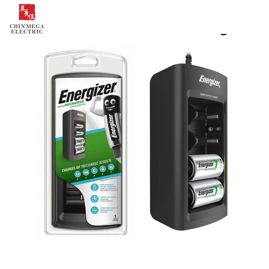 Energizer Accu Recharge Universal Charger (No Cell) For AA/AAA/C/D/9V Rechargeable Batteries