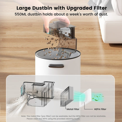 Lefant 4000 Pa M210 Robot Vacuum | Clean 1300sft² in 120 min | Dustbin 500ml