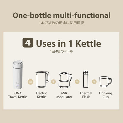 Iona 0.5L Travel Kettle | Stainless Steel 6 Pre-Set Temperature