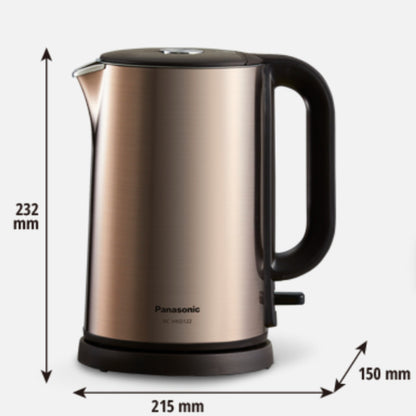 Panasonic 1.2L Double Layer Insulated Stainless-Steel Kettle | NC-HKD122 N(Gold)