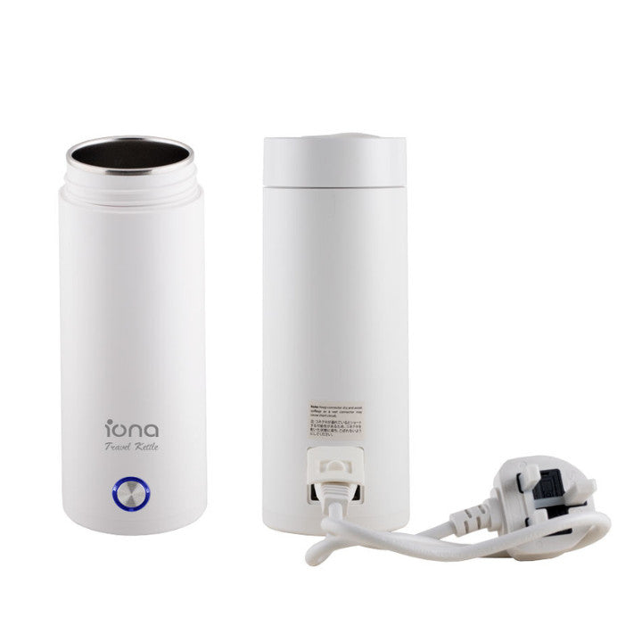 IONA 400ml Portable Electric Stainless Steel Travel Kettle - GLTK380 (White/ Pink)
