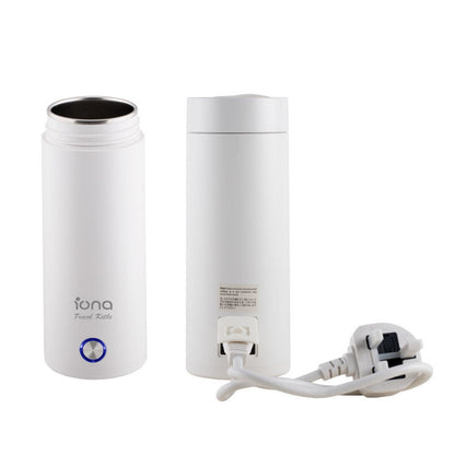 IONA 400ml Portable Electric Stainless Steel Travel Kettle - GLTK380 (White/ Pink)