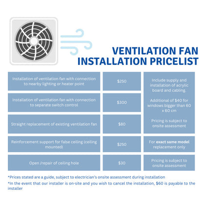 KDK 20/25/30cm 2-Way Wall Mounted Ventilating Fan with pull cord 20/25/30 RGA