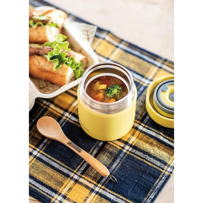 Peacock 300ml Food Jar Stainless Steel - Sand Beige / Citron Yellow (LKD-30 Y)