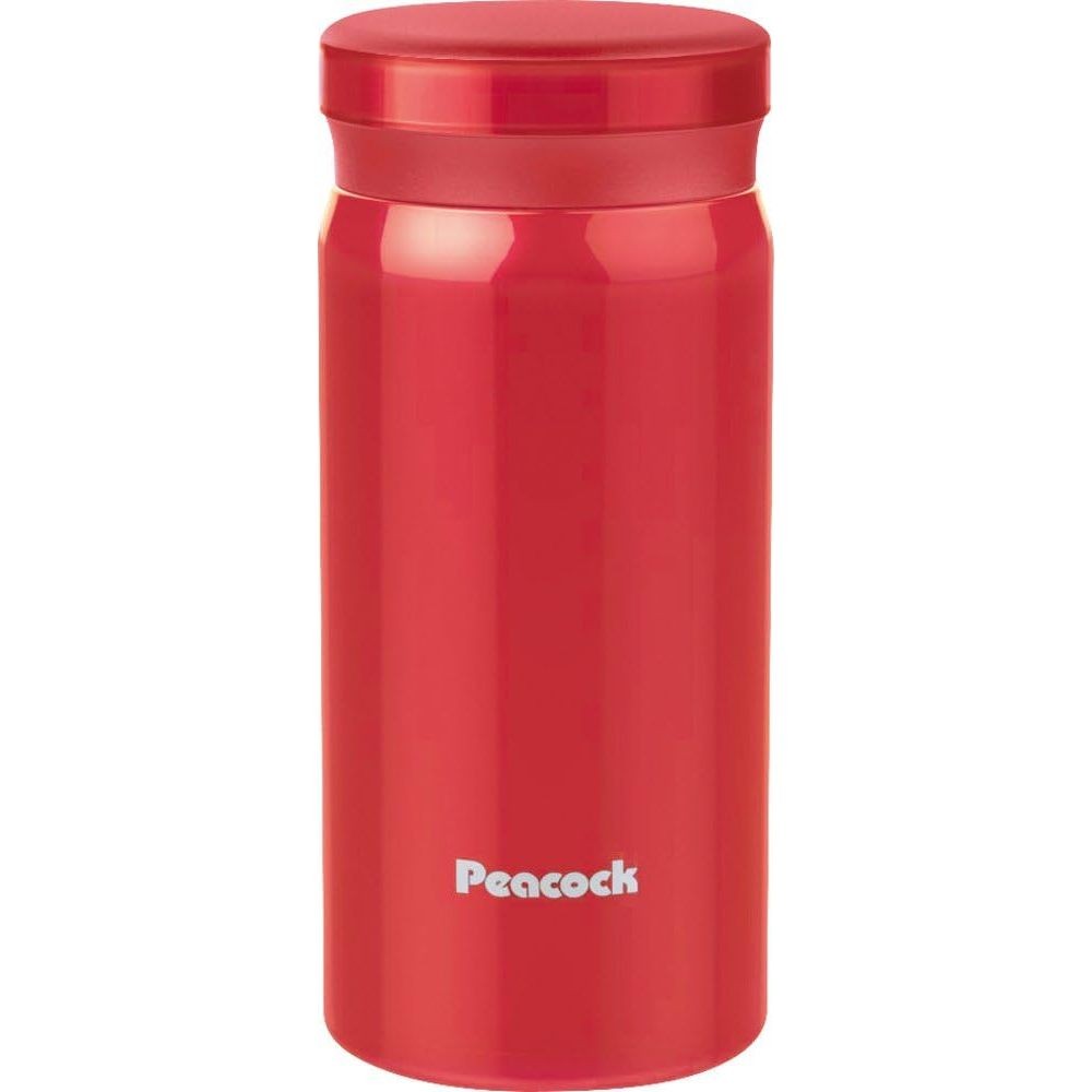 Peacock Compact 0.2L Thermal Vacuum Bottle Mug (AKB-20AK / ABK-20RS) - Red Pink / Navy Blue