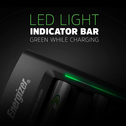 Energizer Accu Recharge Universal Charger (No Cell) For AA/AAA/C/D/9V Rechargeable Batteries