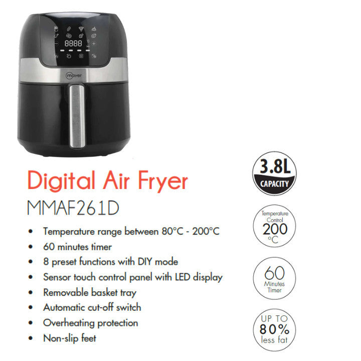 Mayer Digital Air Fryer 3.8L MMAF261D