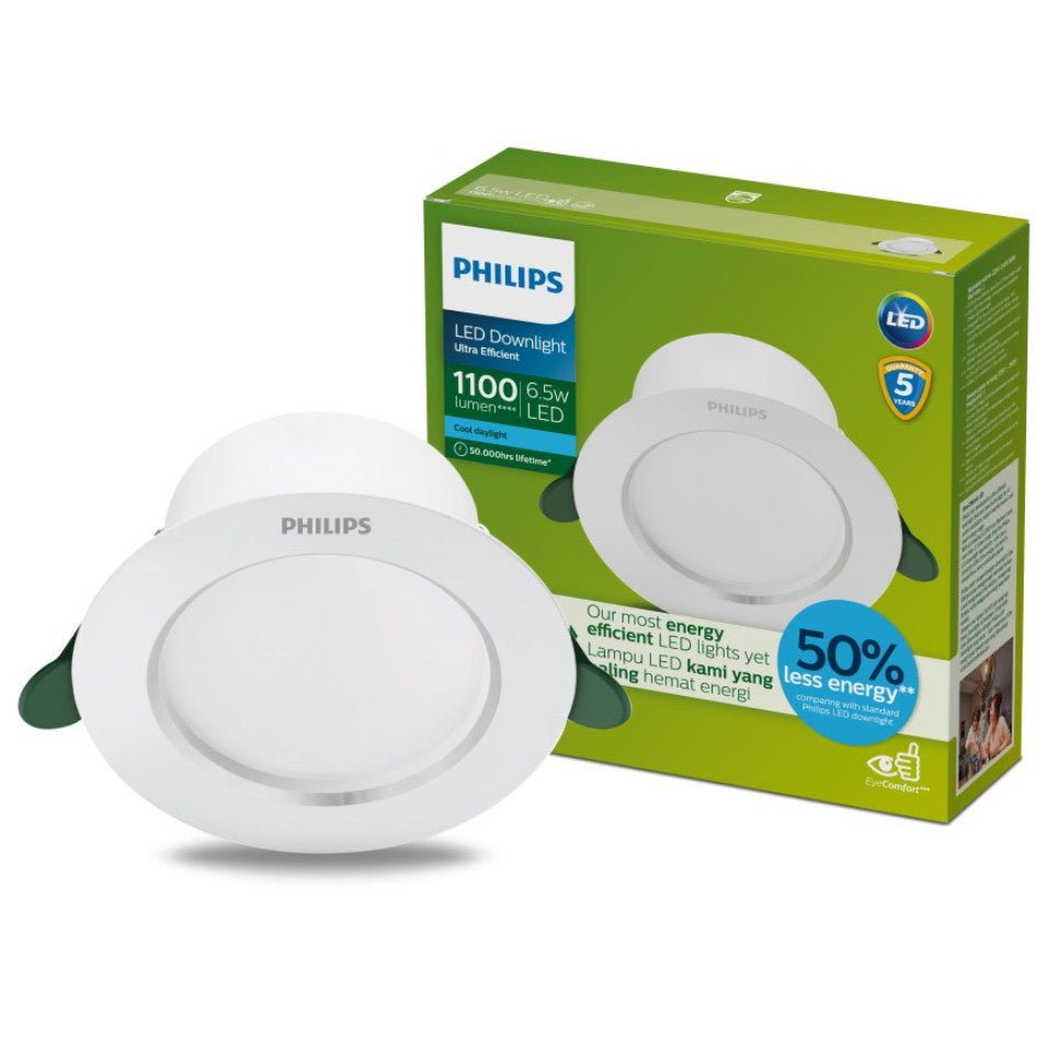 Philips Ultra Efficient LED Recessed Downlight 4.8W / 6.5W