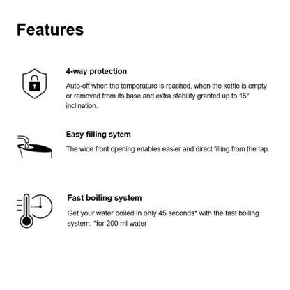 Braun Breakfast1 1.7L Water Kettle WK 1100 Black / White