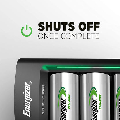 Energizer Accu Recharge Universal Charger (No Cell) For AA/AAA/C/D/9V Rechargeable Batteries