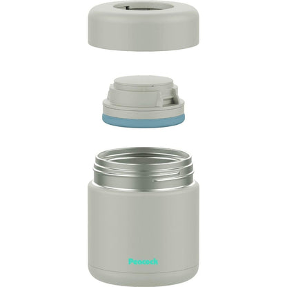 Peacock 300ml Food Jar Stainless Steel - Sand Beige / Citron Yellow (LKD-30 Y)