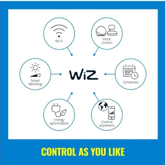 WiZ Smart Lighting by Philips E27 9W Smart Colour Bulb