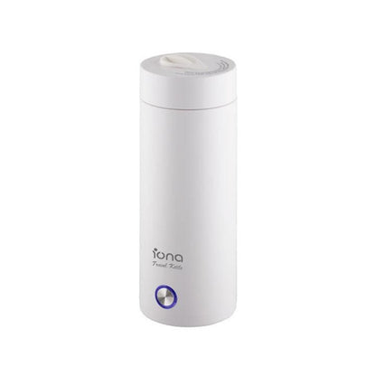 IONA 400ml Portable Electric Stainless Steel Travel Kettle - GLTK380 (White/ Pink)