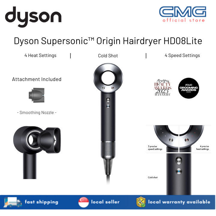 Dyson Supersonic ™ Origin Hair Dryer HD08 Lite (Intelligent Heat Control | 2 Years Warranty)