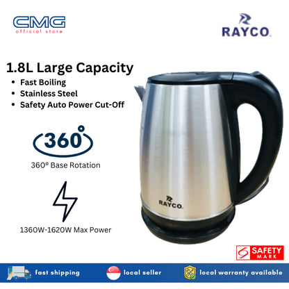 Rayco 1.8L Electric Kettle 304 Stainless Steel | RKS8001
