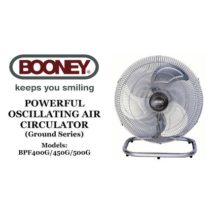 Booney BPF400G / BPF450G / BPF500G Floor Power Fan 16" - 20"