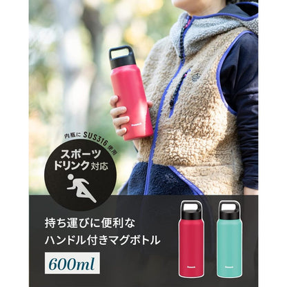Peacock 600ML Thermal Vacuum Bottle with Handle | AKR-60